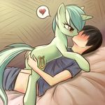 bed bestiality blush butt butt_grab clothed clothing cutie_mark duo equine faceless_male fajeh female female_on_top feral friendship_is_magic fur green_fur hair horn horse human interspecies kissing lying lyra_(mlp) lyra_heartstrings_(mlp) male mammal my_little_pony nude on_back on_top pants pants_down pony reverse_missionary simple_background straight two_tone_hair unicorn yellow_eyes 