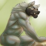  canine claws male mammal muscles nude paws plain_background rrowdybeast solo wolf 