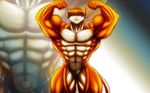  abs anthro biceps bodybuilder brown_eyes brown_fur brown_hair bulge close-up cylnx fists flexing fur hair invalid_tag looking_at_viewer male mammal mouse muscles navel nipples pecs pose rodent solo speedo standing swimsuit tan_fur toned topless underwear vein 