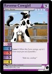  &#9792; &#9794; balls border bovine breasts brown_eyes card cattle farm fence furoticon genitals herm intersex invalid_tag looking_back mammal marc_leonhardt on_top outside penis pussy reverse_cowgirl_(furoticon) reverse_cowgirl_position sex solo tcg text 