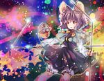  animal_ears bad_id bad_pixiv_id basket bloomers capelet dowsing_rod grey_hair jewelry miya_(tsumazukanai) mouse mouse_ears mouse_tail nazrin pendant red_eyes short_hair solo star tail touhou underwear 