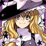  bad_id bad_pixiv_id blonde_hair closed_mouth hat kirisame_marisa long_hair lowres portrait puyo smile solo touhou witch_hat yellow_eyes 