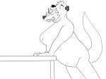 ambiguous_gender ambiguous_prey animated anthro belly big_belly digestion duo furniture male male/male male_pred mammal mustelid otter readyadsen rumbling_stomach table vore xenon_(xenonotter)
