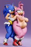 abdominal_bulge amy_rose anthro big_breasts big_butt breasts butt clothing duo eulipotyphlan female from_behind_position gloves handwear hedgehog hi_res male male/female mammal sega sex sonic_the_hedgehog sonic_the_hedgehog_(series) vulkyasha