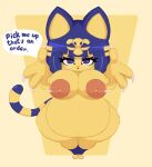 alyaska alyaska2201 animal_crossing ankha_(animal_crossing) anthro belly belly_expansion big_belly big_breasts breasts butt domestic_cat expansion felid feline felis female hi_res huge_belly hyper hyper_belly hyper_pregnancy mammal nintendo pregnant short_stack slightly_chubby solo thick_thighs wide_hips