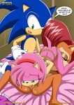  amy_rose anthro bbmbbf bdsm bisexual bondage bound breast_grab breast_suck breasts comic dialog female group hedgehog lesbian licking male mammal mobius_unleashed nude oral oral_sex palcomix pussy sally_acorn sega sex sonic_(series) sonic_the_hedgehog text tongue tongue_out 