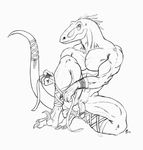  anthro balls bandage biceps claws dinosaur flaccid male muscles nude pecs penis pose reptile scales scalie sitting solo sudonym toe_claws 
