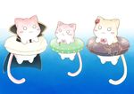  :&lt; animal animalization beatrice blush_stickers brother_and_sister cape cat flower innertube kurahika necktie no_humans pun rose siblings tears umineko_no_naku_koro_ni ushiromiya_ange ushiromiya_battler water younger 