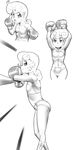  anbx armpits boxer boxing boxing_gloves butt child clothing female fight friendship_is_magic hair human humanized looking_at_viewer mammal monochrome muscles my_little_pony navel not_furry open_mouth plain_background pose raised_arm shoulders simple_background smile sweetie_belle_(mlp) thin_waist tight_clothing underwear white_background young 