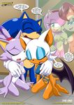  anthro blaze_the_cat breasts clothing comic dialog female hedgehog male mammal mobius_unleashed nude rouge_the_bat sally_acorn sega sleeping sonic_(series) sonic_the_hedgehog straight text 
