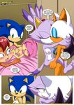  amy_rose anthro bat bbmbbf blaze_the_cat blush breasts carrying cat chipmunk comic dialog feline female hedgehog kissing lesbian mammal mobius_unleashed nipples nude palcomix rodent rouge_the_bat sally_acorn sega sonic_(series) sonic_the_hedgehog text 