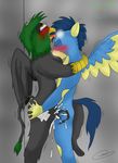  anthro avian blush clothing crossgender duo english_text equine female friendship_is_magic gryphon horse male mammal megasupertacoman my_little_pony pegasus pony sex straight text tezcatl-ayauhtli tezcatl_(character) tobibruz_(artist) wings 