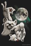  ass_up aurora_borealis black_nose black_pawpads canine derp fangs feral fur humor looking_at_viewer mammal meeshyarts moon moon_moon plain_background solo space stars three_wolf_moon tongue tongue_out white_fur wolf yellow_eyes yellow_sclera 