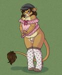  camisole chubby crossdressing eyewear feline girly glasses hat hush-a-bye legwear lion male mammal nightgown penis solo stockings uncut zek 