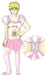  ass blonde_hair crossdressing dress legs naruto panties upskirt uzumaki_naruto 