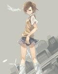  bad_id bad_pixiv_id biribiri brown_eyes brown_hair electricity misaka_mikoto school_uniform skirt solo to_aru_kagaku_no_railgun to_aru_majutsu_no_index tsukimiso_(kinakonatto) 