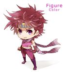  bad_id bad_pixiv_id blue_eyes boots chibi fingerless_gloves gloves headband jojo_no_kimyou_na_bouken joseph_joestar_(young) male_focus palette_swap purple_hair scarf solo xxzexx 