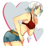  1girl bobobo-bo_bo-bobo breasts rem_tennosuke short_hair tobari white_hair 