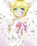  angel_wings blonde_hair blue_eyes digimon digimon_frontier head_wings lucemon wings 