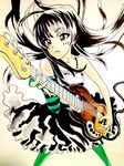  akiyama_mio bad_id bad_pixiv_id bass_guitar black_eyes black_hair don't_say_&quot;lazy&quot; dress facepaint fingerless_gloves gloves hime_cut instrument k-on! left-handed long_hair pantyhose solo 