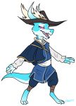  2018 anthro cape charlo claws clothed clothing digital_media_(artwork) dungeons_&amp;_dragons hat kobold maim male open_mouth reptile scales scalie simple_background solo white_background 