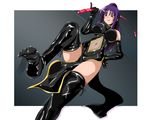  bdsm china_dress chinese_clothes dominatrix dress elbow_gloves footjob gloves latex latex_dress latex_gloves long_hair navel ookura_miyako ponytail purple_hair red_eyes sadism solo tawake thighhighs thighs tokimeki_memorial tokimeki_memorial_4 whip 