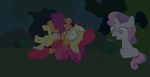  apple_bloom_(mlp) bite blood cub cutie_mark_crusaders_(mlp) dialog english_text equine female feral friendship_is_magic group horn horse impressed mammal my_little_pony pegasus pony scootaloo_(mlp) smile spykilla404 sweete_belle sweetie_belle_(mlp) text unicorn vampire wings young 