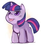  cub ende equine female feral friendship_is_magic hair horn mammal multi-colored_hair my_little_pony plain_background purple_eyes small solo tongue tongue_out twilight_sparkle_(mlp) unicorn white_background young 