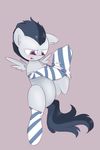  black_hair clothing cub equine feral friendship_is_magic hair horse kryptchild male mammal my_little_pony pegasus pony purple_eyes rumble_(mlp) socks solo wings young 