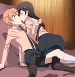  2girls kissing koito_yuu multiple_girls nanami_touko school_uniform surprised yagate_kimi_ni_naru yuri 
