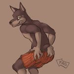  canine doberman dog male mammal solo teasing tehaxis topless underwear 