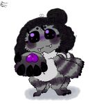  anthro arachnid arthropod black_body black_fur black_hair blush colored digital_drawing_(artwork) digital_media_(artwork) fangs fur grey_body grey_fur hair hi_res looking_at_viewer male multi_arm multi_eye multi_limb neck_tuft nude outstretched_hand paws purple_eyes purple_paws simple_background smile sosu-the-blue-wolf sparkles sparkling_eyes spider tail teeth tuft velley_(beastbeans) white_body white_fur 