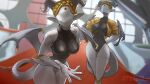  anthro atomic_heart dragon duo female female/female hi_res horn machine mythological_creature mythological_scalie mythology omesore robot scalie wings 