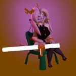  absurd_res anthro antlers chair clothed clothing female furniture hi_res horn hypnosis hypnosis_eyes jackalope lagomorph mammal mind_control on_chair pseudoregalia sitting sitting_on_chair solo sonlink sybil_(pseudoregalia) 
