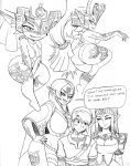  2024 big_butt black_and_white blush breasts butt butt_smack cleavage clothed clothing dialogue female graphite_(artwork) group hand_on_hip hi_res huge_hips human humanoid hylian imp larger_female link mammal midna midna_(true_form) monochrome nintendo omegasunburst pencil_(artwork) princess_zelda short_stack size_difference solo the_legend_of_zelda traditional_media_(artwork) trio twili twilight_princess wide_hips 
