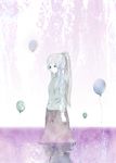  bad_id bad_pixiv_id balloon blonde_hair blue_eyes dakkarubi highres long_hair poniko ponytail solo sweater wading water yume_nikki 