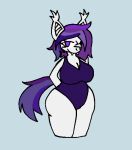 anthro bat_pony big_breasts big_butt breasts butt clothing equid female hasbro mammal my_little_pony one-piece_swimsuit purple_anemone swimwear zenker_(artist)