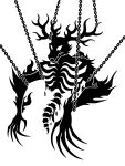  2016 5_claws 5_fingers anthro antlers arm_tuft beast_(bloodborne) bisected black_and_white blood bloodborne bodily_fluids canid chain chained cheek_tuft claws crying digital_drawing_(artwork) digital_media_(artwork) elbow_tuft exposed_spine facial_tuft finger_claws fingers fire fromsoftware fur gore hi_res horn long_claws male male_anthro mammal monochrome rib_cage sharp_teeth shoulder_tuft silhouette simple_background snout solo sony_corporation sony_interactive_entertainment spine sunnyclockwork tears teeth tuft vertebrae vicar_laurence_(bloodborne) white_background 