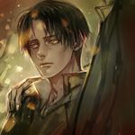  black_hair hand_on_shoulder jacket levi_(shingeki_no_kyojin) realistic shingeki_no_kyojin zbxx 