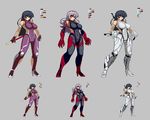  artist_request bodysuit breasts igawa_asagi large_breasts nnn_(ttt193896) sprite_sheet taimanin_asagi taimanin_asagi_3 