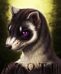  ambiguous_gender badge darkicewolf ferret mammal mustelid purple_eyes solo 