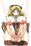  1girl artist_request beret blonde_hair breasts corset cum drill_hair erection extra_penises extra_testicles full-package_futanari futanari hat long_hair mahou_shoujo_madoka_magica multiple_penises penis pixiv_thumbnail resized se/ji seji_(hornet) skirt solo testicle testicles tomoe_mami twin_drills yellow_eyes 