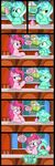  blue_eyes crying cupcake dialog eating english_text equine female feral friendship_is_magic green_hair hair horn horse lyra_(mlp) lyra_heartstrings_(mlp) mammal my_little_pony pink_hair pinkie_pie_(mlp) pony sitting text two_tone_hair unicorn upset veggie55 window yellow_eyes 