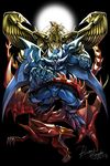  bawang-ryuuzaki blue blue_skin dragon duel_monster fangs gold monster no_humans obelisk_the_tormentor open_mouth osiris_the_sky_dragon red red_skin teeth the_winged_dragon_of_ra wings yellow_skin yuu-gi-ou yuu-gi-ou_duel_monsters 
