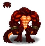  alpha_channel anthro biceps brown_skin claws cuffs dragon horn huge_muscles male muscles nude pecs pose red_body red_skin reptile scales scalie solo standing tattoo toe_claws toned vein wargreymon43 wristband yellow_eyes 