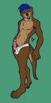  briefs brown_fur ear_piercing efenrai efenrai_(character) erection facial_piercing fur hair humanoid_penis lip_piercing looking_at_viewer male mammal mustelid nude otter penis piercing poking_out presenting solo topless underwear 