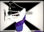  cigarette equine female feral friendship_is_magic fur hair horn horse looking_at_viewer mammal military my_little_pony nazi passiveusererwinwoz plain_background pony rarity_(mlp) smoke solo ss unicorn uniform white_fur 