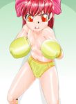  anbx apple_bloom_(mlp) bow boxing boxing_gloves child female friendship_is_magic hair human humanized mammal mouth_guard my_little_pony navel not_furry open_mouth red_hair solo standing sweat topless underwear young 