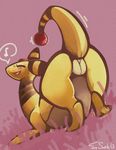  2013 ampharos butt female feral musical_note nintendo pok&#233;mon presenting presenting_hindquarters pussy raised_tail solo tom_smith video_games 