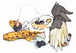  avian bearded_vulture cum cumshot feathers feline fur fystilago grave_gryphon gryphon jaguar kaputotter male mammal masturbation nude orange_feathers orange_fur orgasm paws penis solo talons wings 